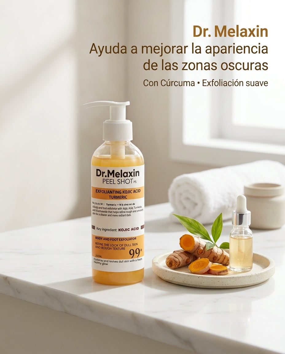 Exfoliante Melaxin - Para Aclarar Partes Oscuras - Fórmula Cúrcuma